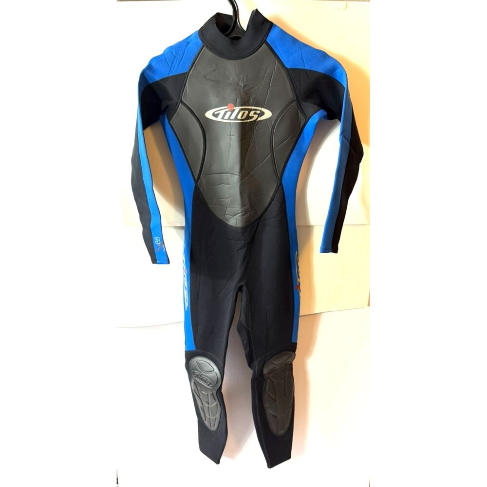 Tilos 3/2mm Full Wetsuit Men’s Scuba Dive Surf Snorkel - Blue/Black - Medium M